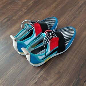 Steve Madden Multicolor Slip-On Sneakers - Turquoise, Red, Black